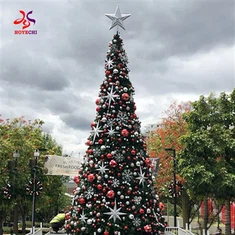 Ochiq gigant tijorat katta PVX yashil sun'iy Rojdestvo daraxti